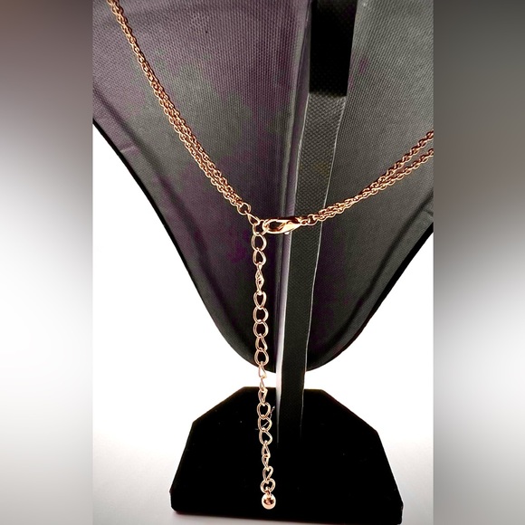 Adorable Double Gold Tone Necklace-One Designedw/Flower-the other w/Cup & Saucer - Picture 4 of 5